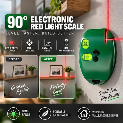 🔧90° Right‑Angle Laser Level Square | Infrared Line Marker for Tiling & DIY Projects