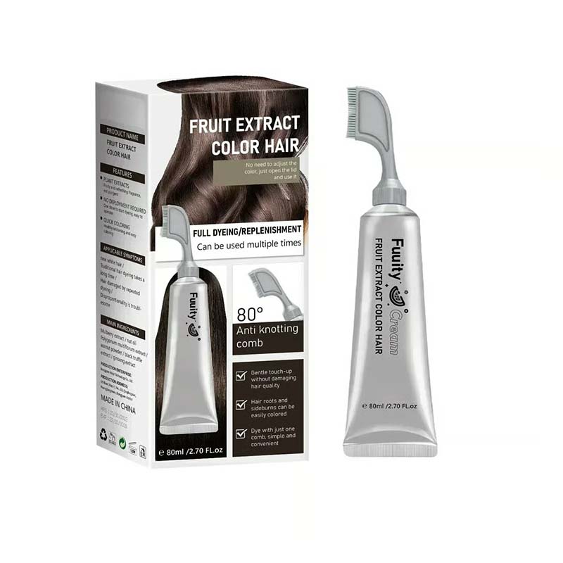 Botanical Fruit Essence Hair Dye Cream Nourishing Gray Coverage - image 10