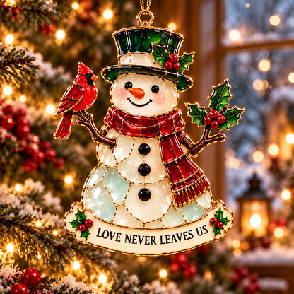 Christmas Snowman Ornament Collection – 6 Charming Stained Glass–Style Designs with Heartwarming Wishes
