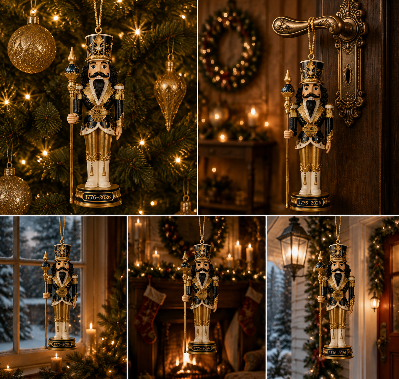 🔥Last 50 pcs✨⏰ Limited anniversary edition✨2026 America 250th Anniversary Midnight Blue Nutcracker King Ornament