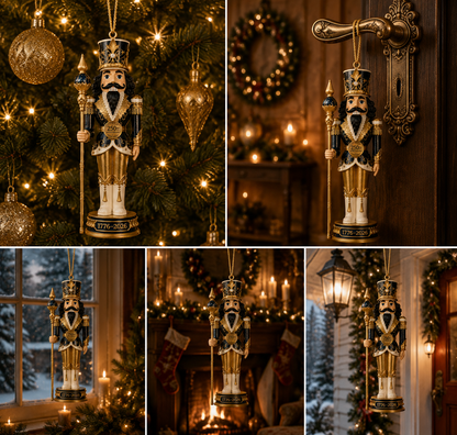 🔥Last 50 pcs✨⏰ Limited anniversary edition✨2026 America 250th Anniversary Midnight Blue Nutcracker King Ornament