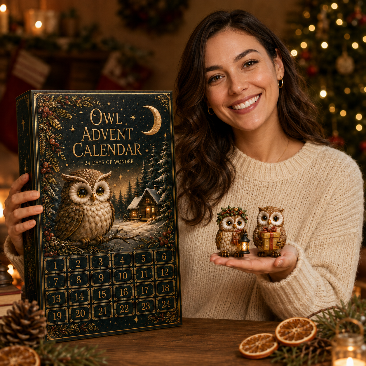 ✨24-Day Christmas Countdown Advent Calendar –owl Ornament