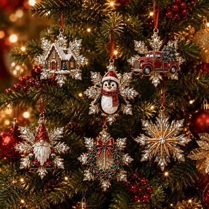 ✨24-Day Christmas Countdown Advent Calendar –Christmas Snowflake Ornament
