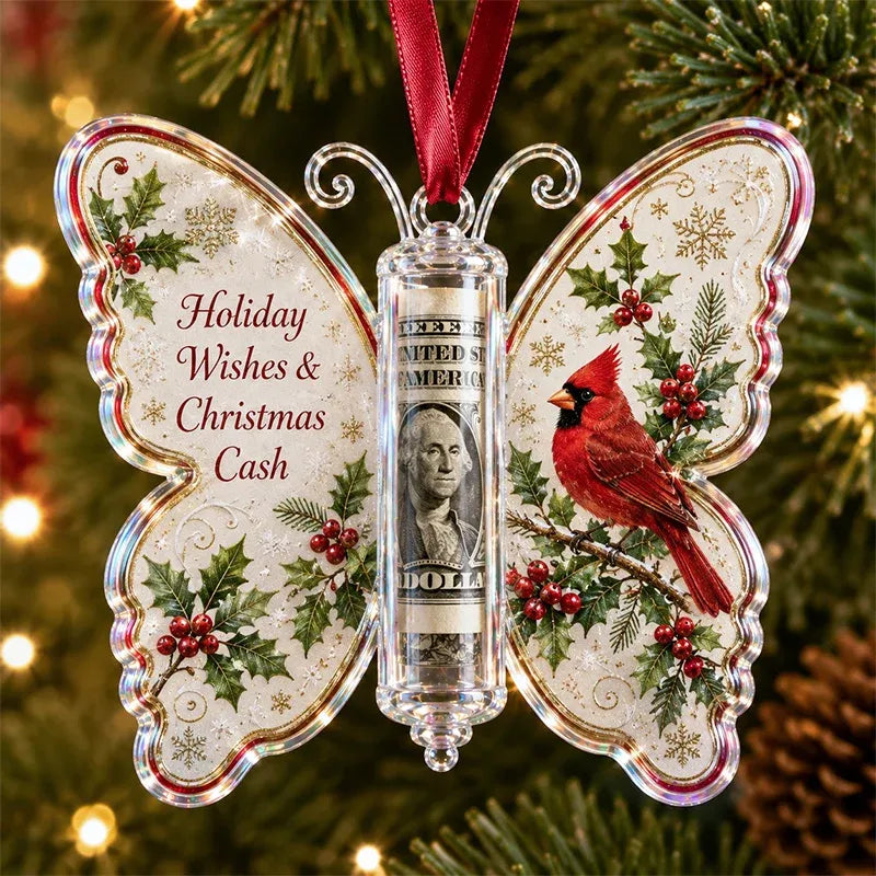 🦋💵 Christmas Cash Gift Butterfly Ornament – Holiday Money Holder Keepsake 🎄✨ - image 7