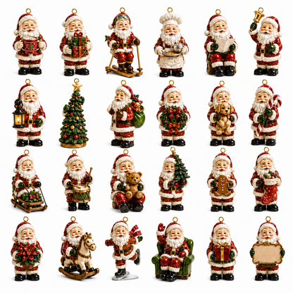 ✨24-Day Christmas Countdown Advent Calendar – Vintage Santa Series
