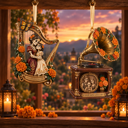 Día de Muertos Musical Ornaments –  Marigold & Melodies of Remembrance Keepsake Collection