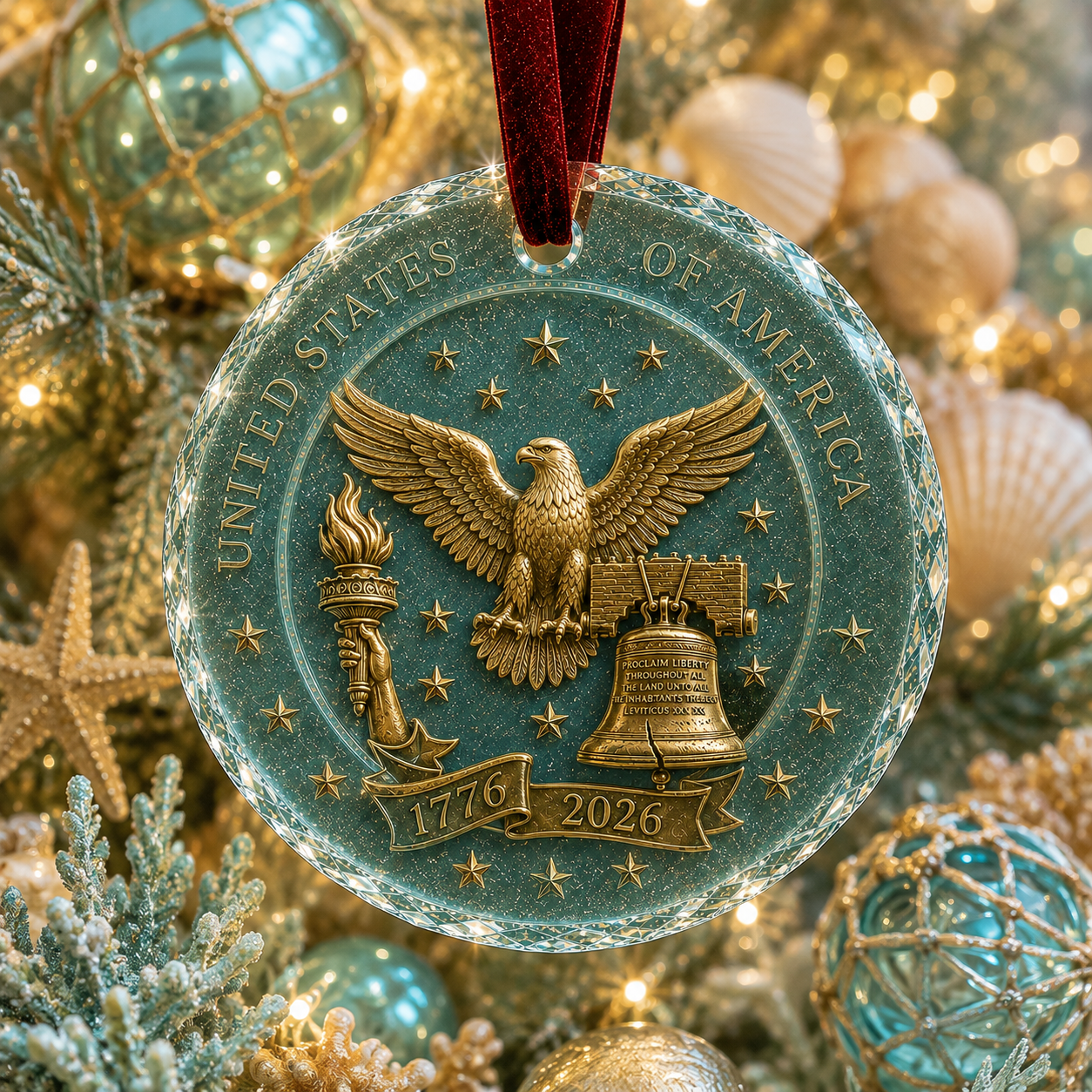 Celebrate 250 Years of America 🇺🇸 | 2026 250th Anniversary Christmas Ornament – A Meaningful Patriotic Keepsake & Holiday Gift