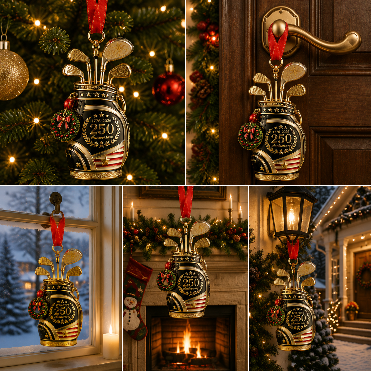 ✨250th Anniversary Golf Christmas Ornament