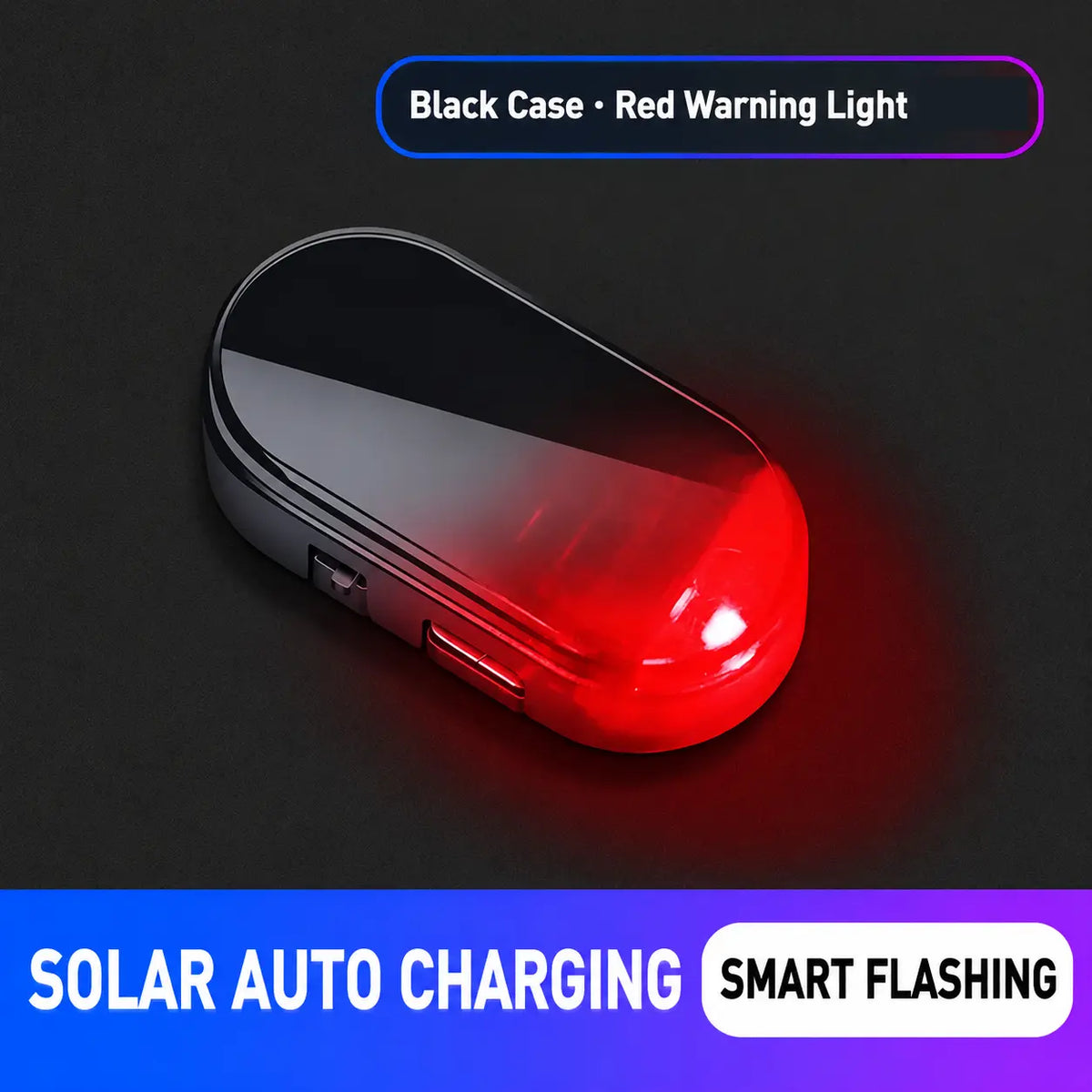 2PCS Solar Powered Fake Car Alarm Light, Auto Light Sensor LED Simulated Security Warning Light🚨 - image 12