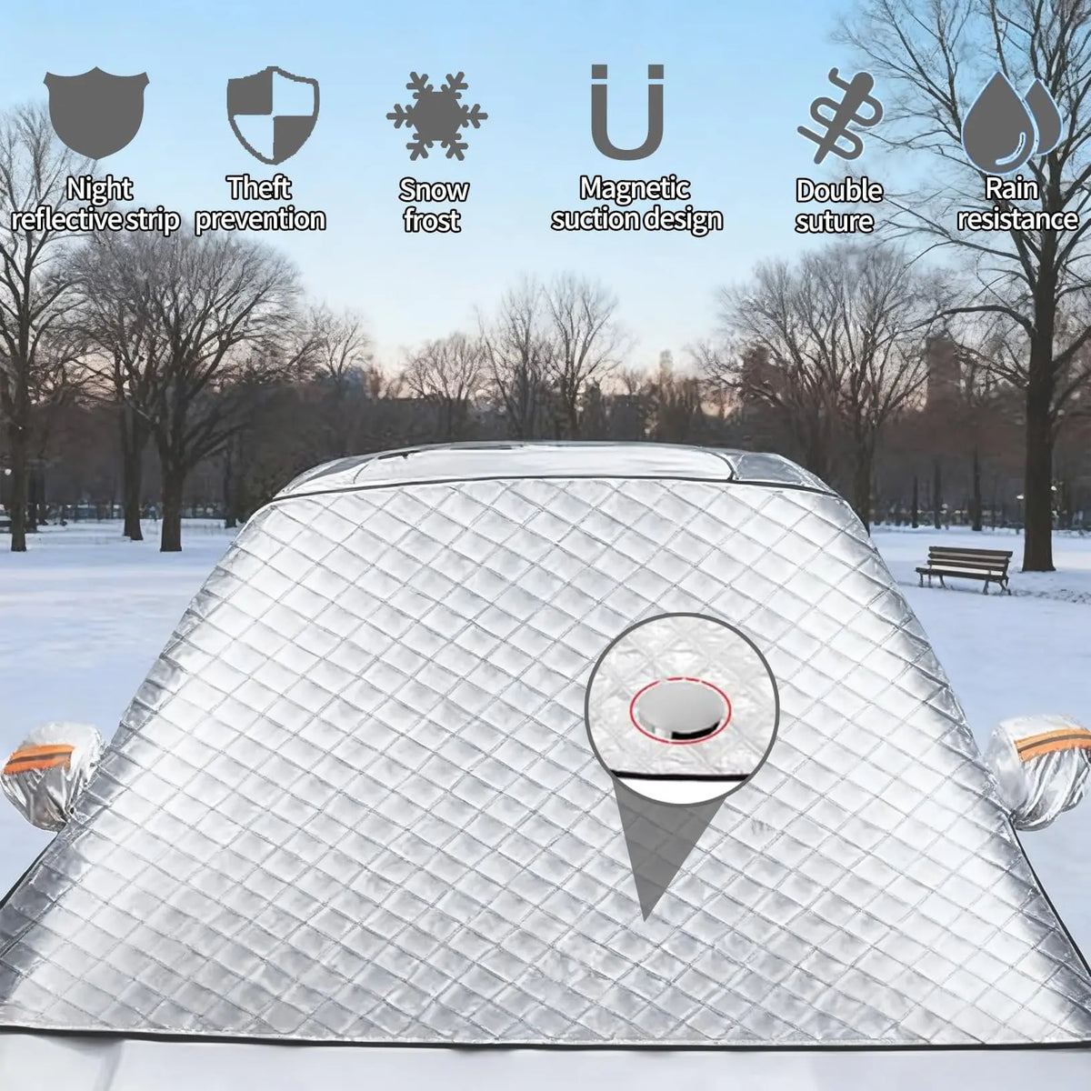 Car Windshield Protector Cover, Waterproof Against Snow Ice Frost Dust Rain ❄️ - image 5