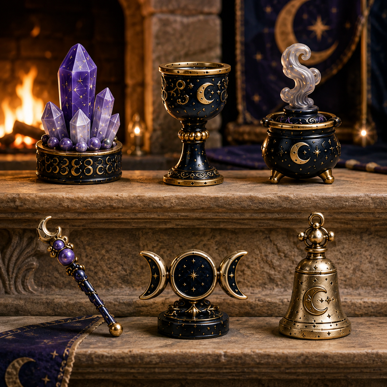 Witching Moon Advent Calendar 2026 – 24 Days of Celestial Miniatures, Mystical Moon Collectibles & Magical Gifts for Witchy Decor Lovers, Acrylic Charms Blind Box