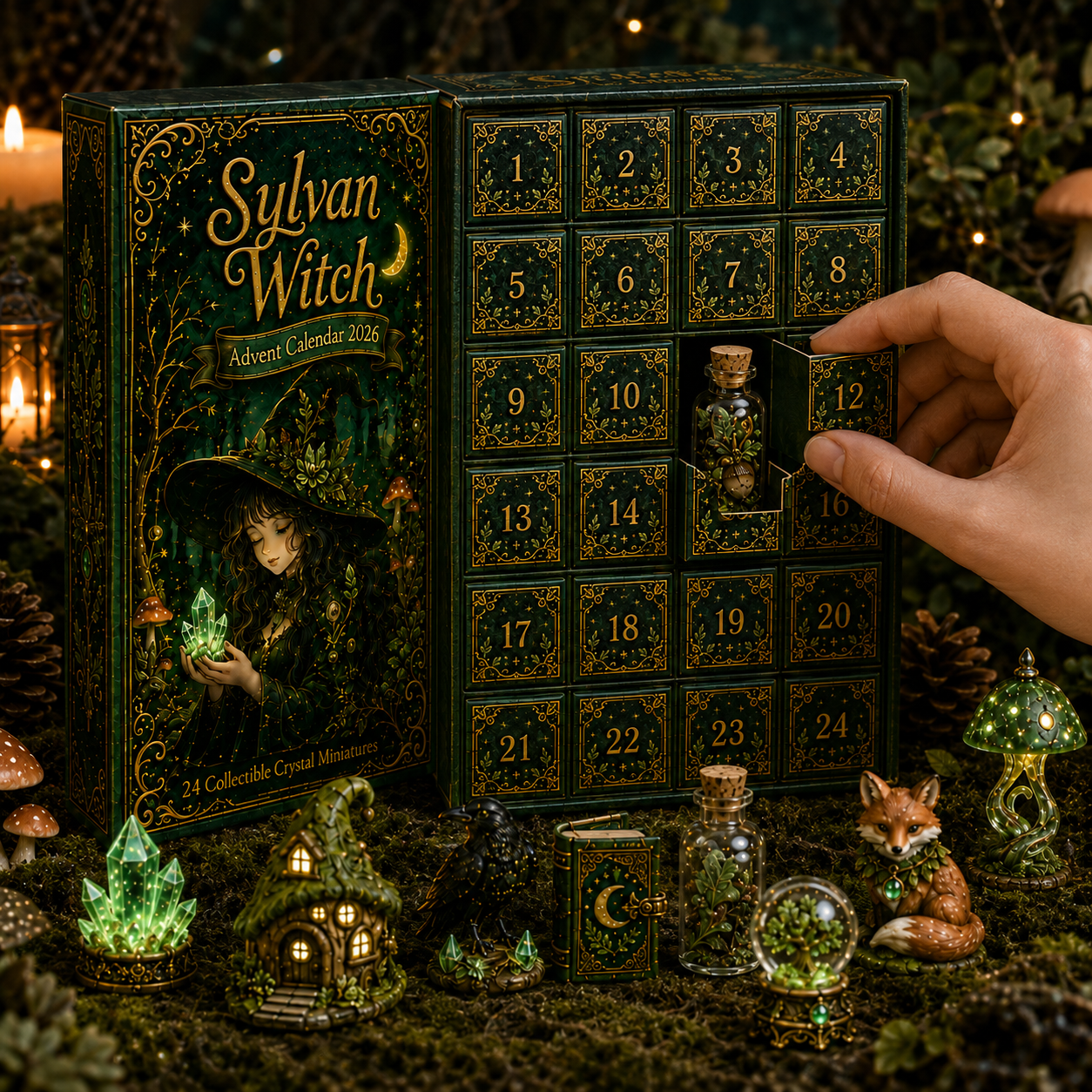 24 Days of Forest Magic – Witchy Crystal Miniature Countdown Calendar 2026