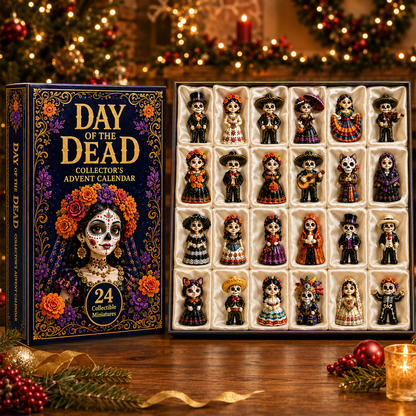 High-quality miniature model✨Day of the Dead Costume Advent Calendar 2026 - 24-Day Festive Countdown, Acrylic Charms Blind Box