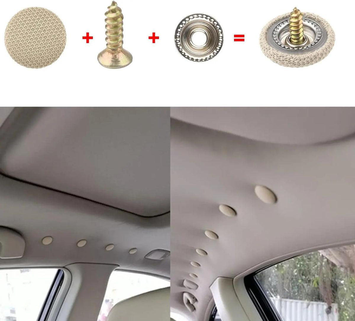 50 Pack Car Roof Headliner Repair Buttons, Fabric Covered Retainer Screws 🚗 - image 7