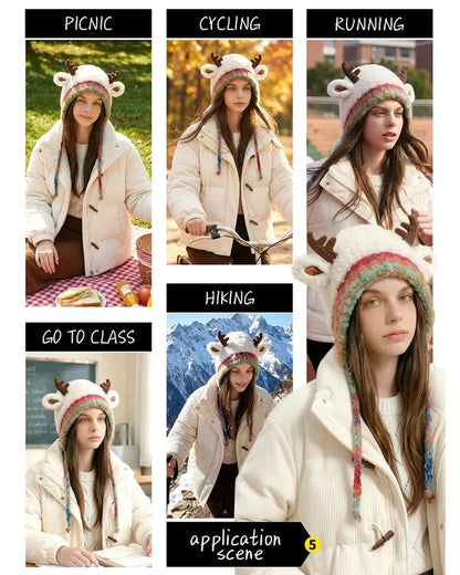 Festive Reindeer Hat — 2-in-1 Holiday Hat & Bag