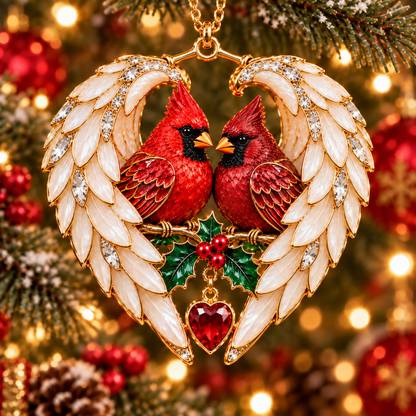 ❤️2026 Angel Wing Heart Christmas Ornaments