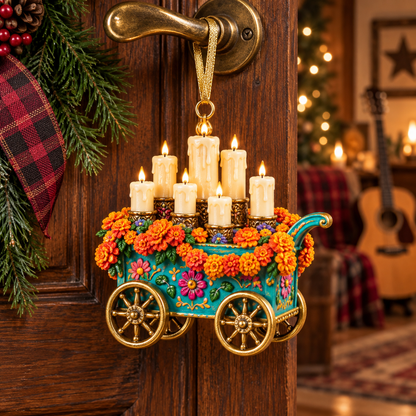 2026 Día de Muertos Village Ornaments – Miniature Market & Marigold Keepsake Collection