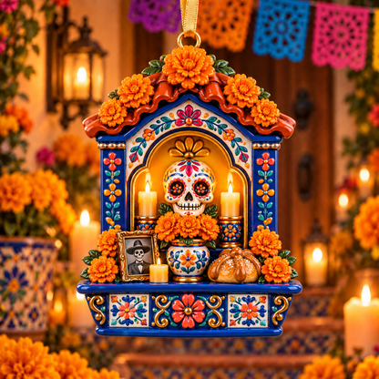 2026 Día de Muertos Village Ornaments – Miniature Market & Marigold Keepsake Collection