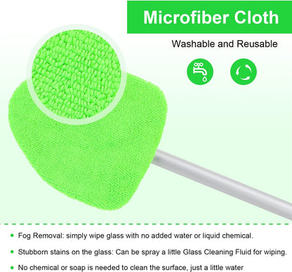 💥 💥 🔥 Windshield Cleaning Tool, Microfiber Car Window Cleaner with 4 Reusable and Washable Microfiber Pads and Extendable Handle - image 7