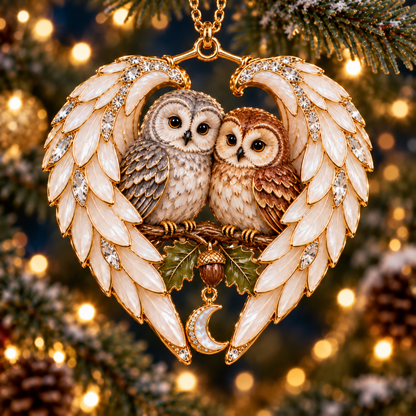 ❤️2026 Angel Wing Heart Christmas Ornaments