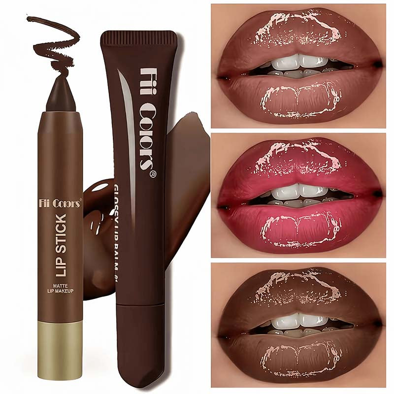 Matte Lip Liner & Moisturizing Lip Oil Cosmetic Set 💄 - image 1