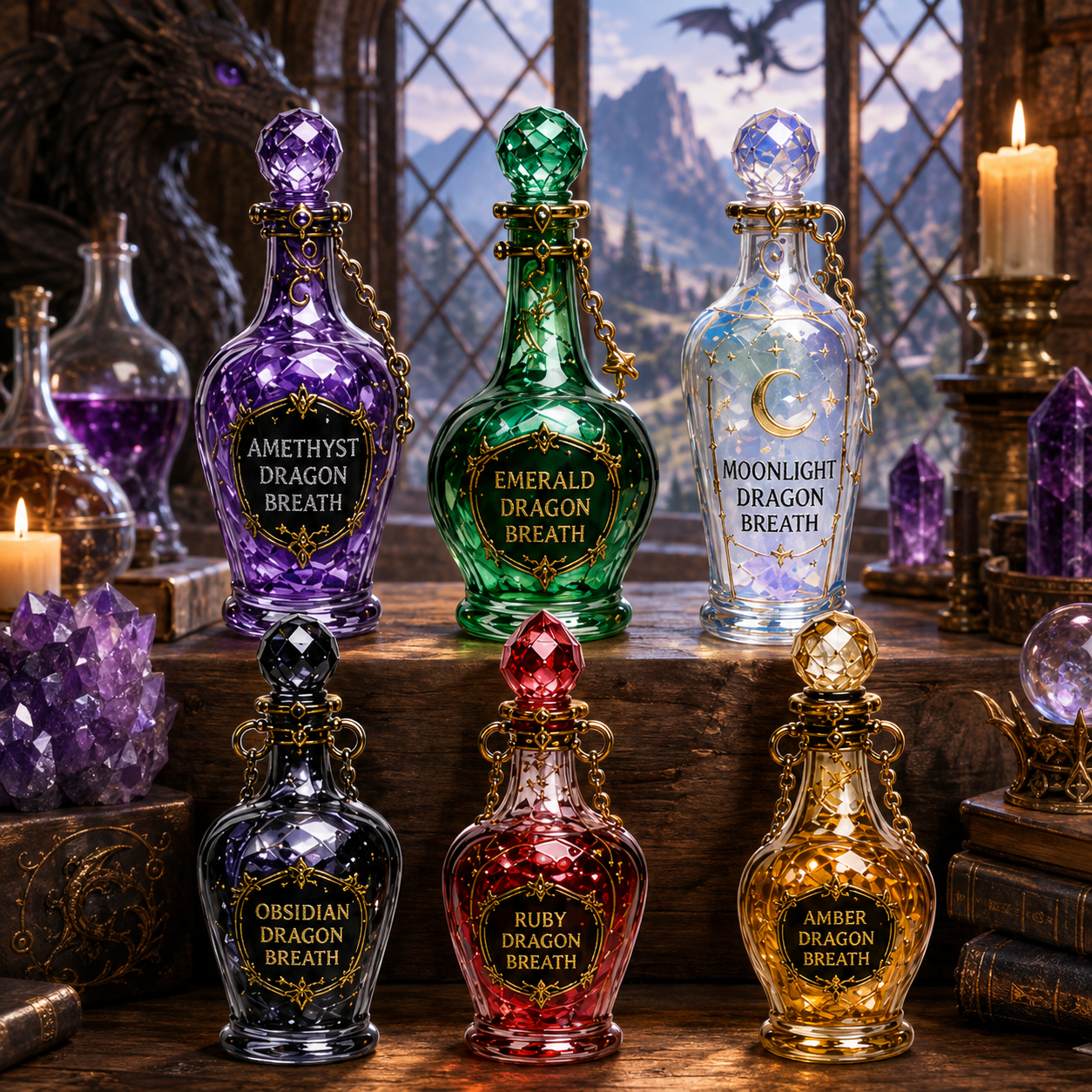 Crystal Dragon Alchemy Halloween Countdown Collection – 24 Nights of Dragons, Crystal Eggs & Magical Potion Miniatures for Fantasy Collectors