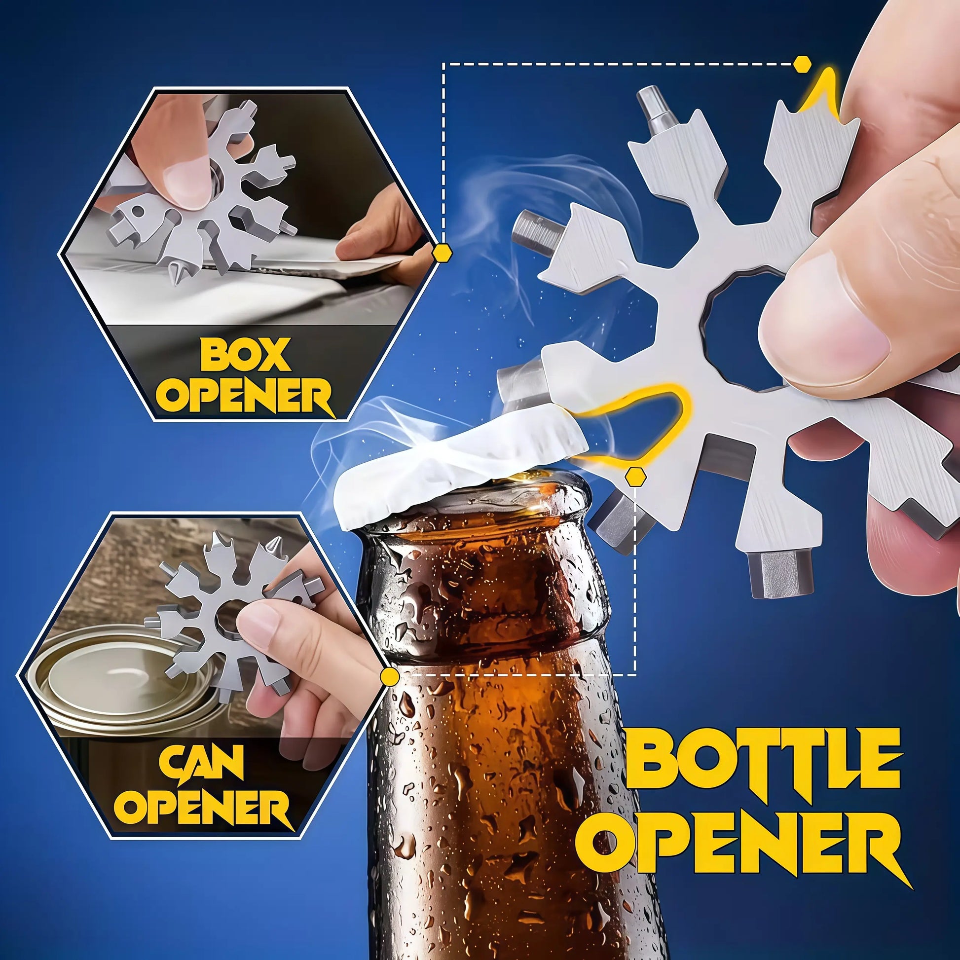 Viral 18‑in‑1 Snowflake Multi‑tool Stainless Steel Portable Wrench ❄️ - image 7