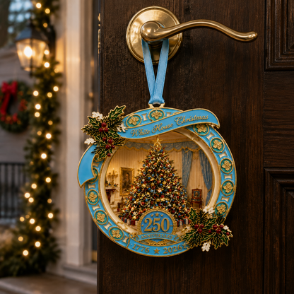 ✨250th Anniversary View of the Christmas tree in the White House bedroom