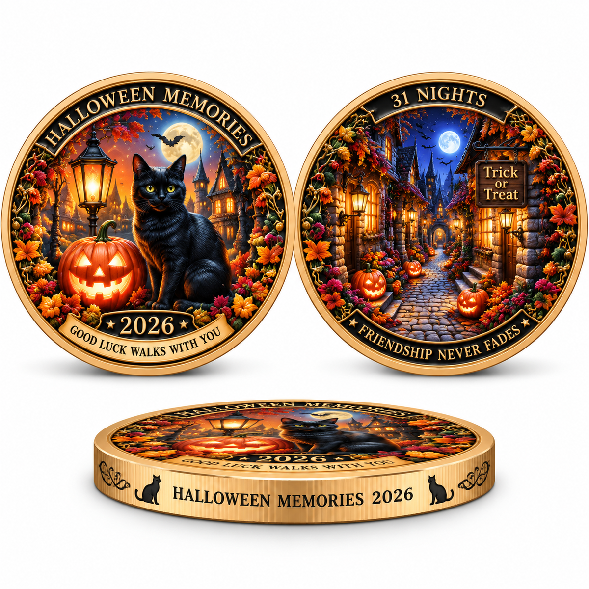 2026 "Halloween Memories" — A double-sided "Halloween Night of the 31st" commemorative coin, crafted especially for Halloween enthusiasts.