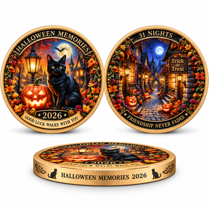 2026 "Halloween Memories" — A double-sided "Halloween Night of the 31st" commemorative coin, crafted especially for Halloween enthusiasts.