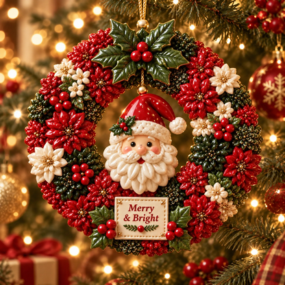 Merry & Bright Christmas Wreath Ornament Collection – 6-Piece  Santa, Snowman, Gingerbread, Nutcracker, Reindeer & Cardinal Christmas Tree Decorations | Festive Holiday Keepsake Gifts