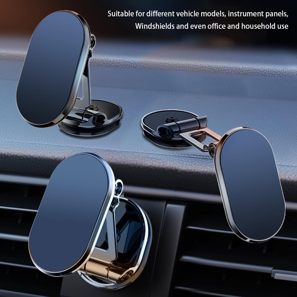 Foldable 360° Rotatable Metal Magnetic Car Phone Holder 🧲 - image 9