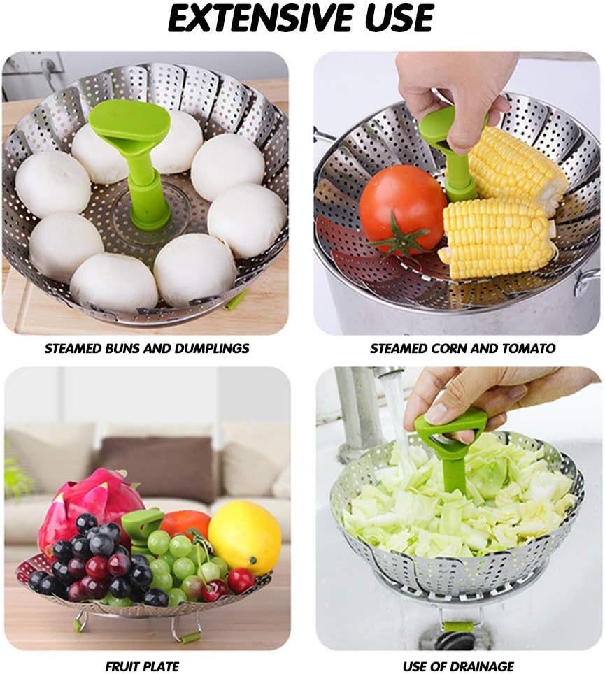 Vegetable Steamer Basket for Cooking Food, Stainless Steel Veggie Steam Basket for Pot 🥦 - image 8