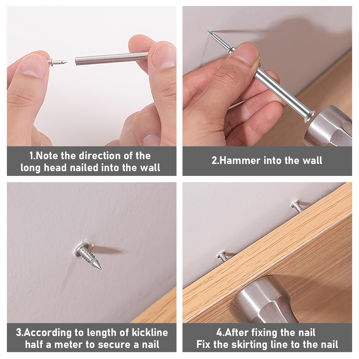 100 Double-Headed Carbon Steel Baseboard Nails🔩 - image 10