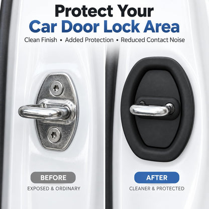 Door Latch Lock Cover, Experience Seamless Installation with Our Self-Adhesive Design 🚪