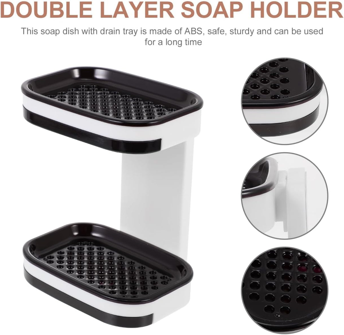 Wall Mounted Double-Layer Soap Bar Holder with Drainage Holes🧼 - image 5