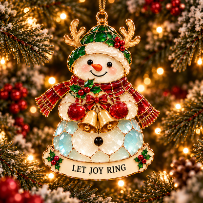 Christmas Snowman Ornament Collection – 6 Charming Stained Glass–Style Designs with Heartwarming Wishes