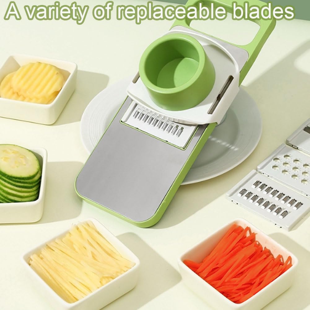 The Perfect Kitchen Gift: 5-in-1 Vegetable Cutter & Cheese Grater with Safety Features - Stainless Steel✨ - image 6