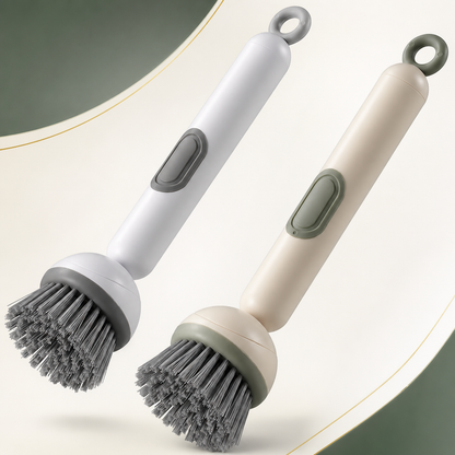360° Rotating Soap Dispensing Dish Brush with Interchangeable Heads - image 9