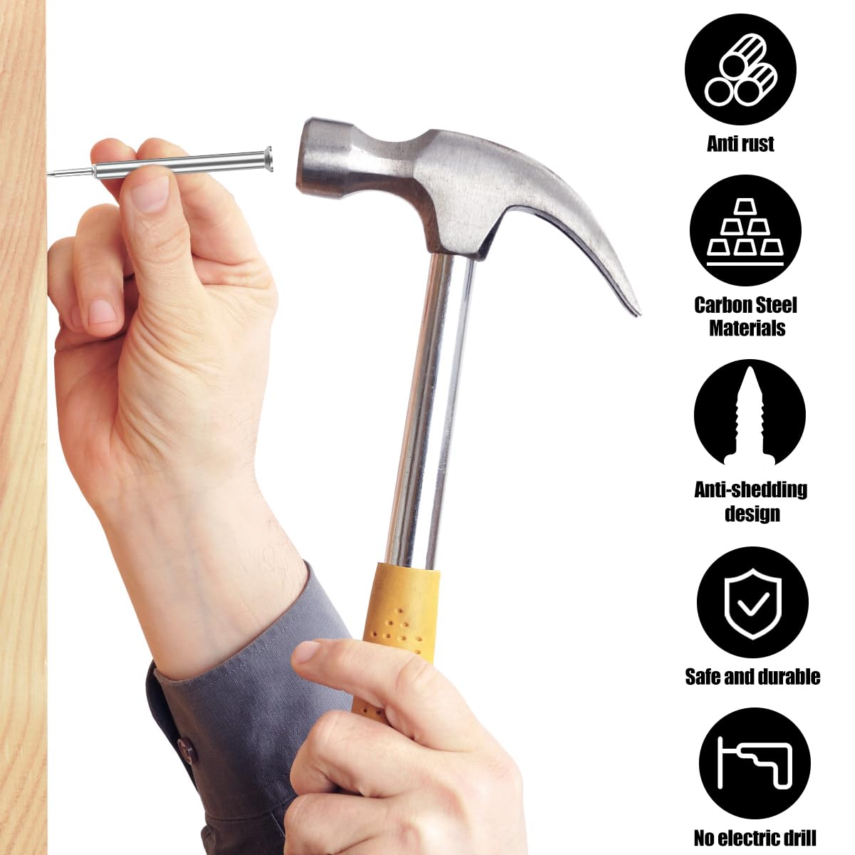 100 Double-Headed Carbon Steel Baseboard Nails🔩 - image 7