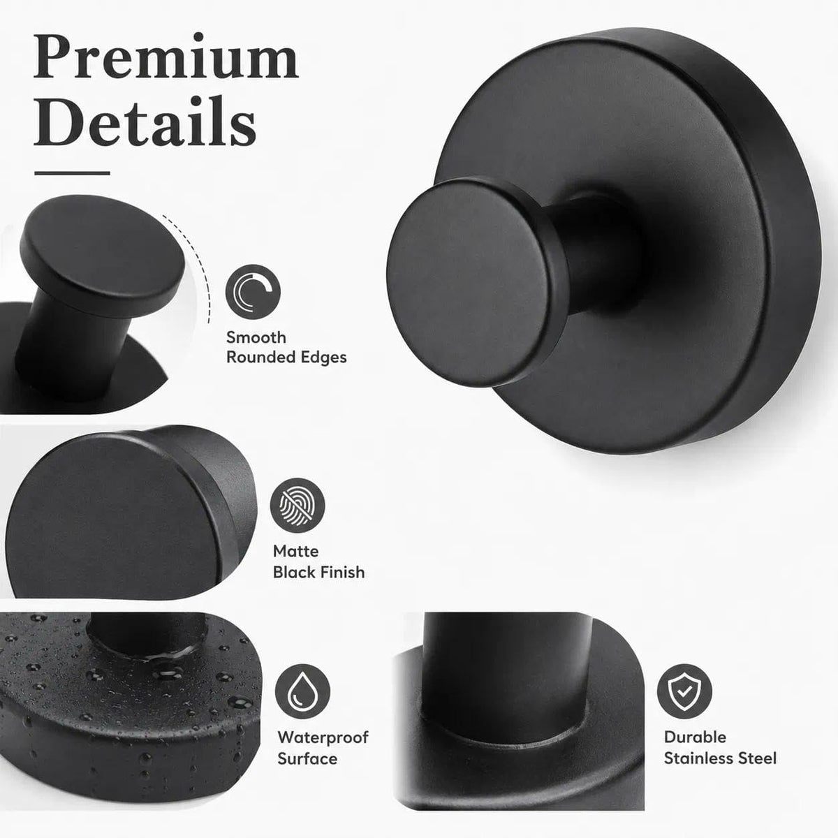 2 Pcs No Drilling Suction Cup Hooks with Replaceable Core 🪝