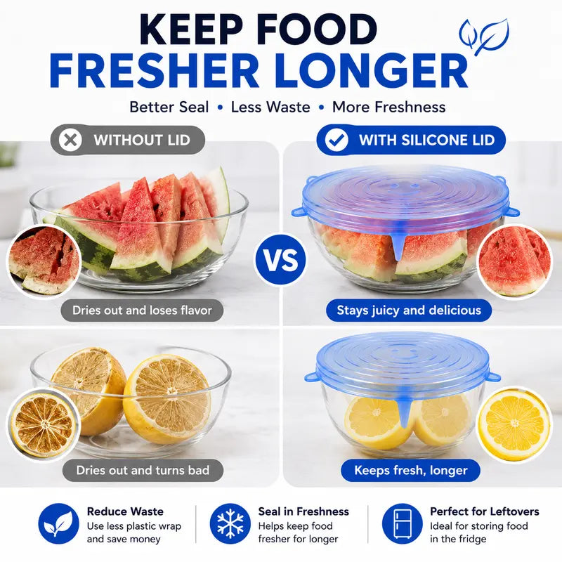 🥣 LIMITED‑TIME 50% OFF! 🫙 Adpartner Silicone Lids for Food Storage (6-Pack) ♻️ - image 14