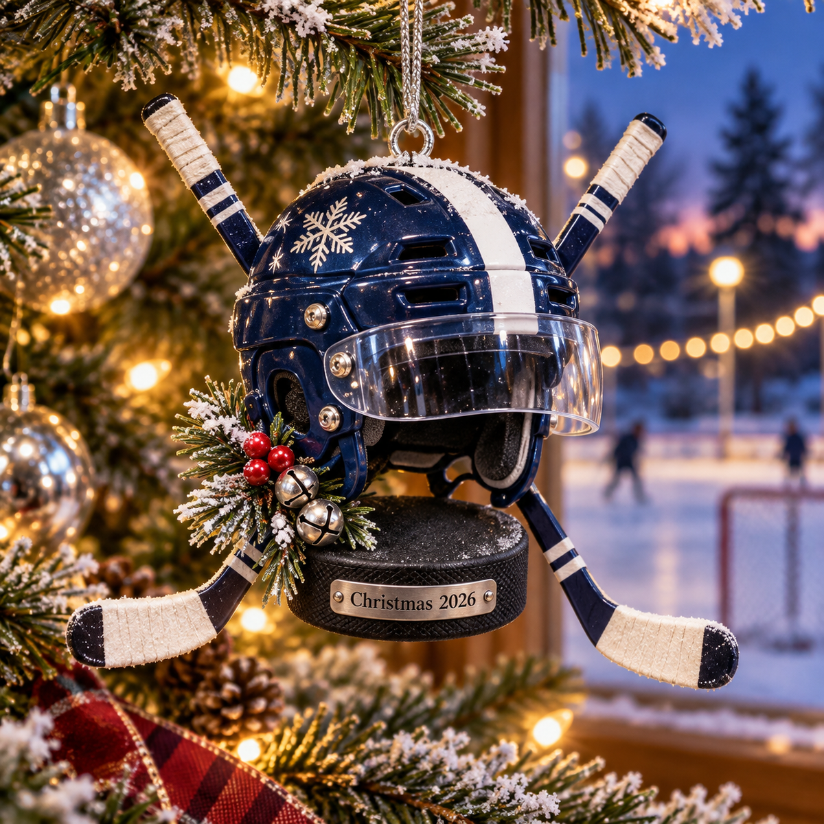 2026 Hockey Christmas Ornaments – 5 Unique Helmet, Stick & Puck Designs for Hockey Fans