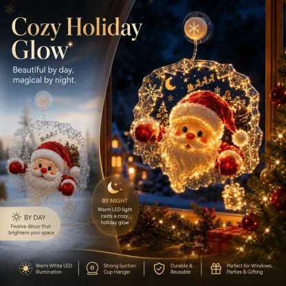 ✈️Last Day 50% OFF✨🎄Lighted Christmas Window Decoration with Suction Cup | Warm LED Window Light with Double-Layer Design & Multiple Festive Styles Flat Version✨ - image 14