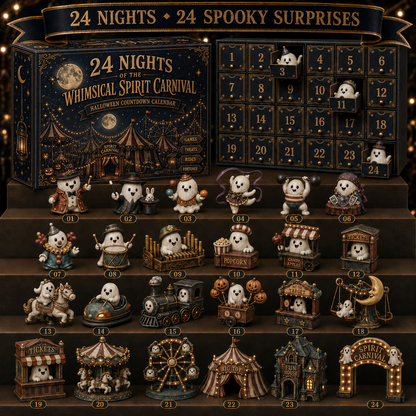 🎃 24-Day Halloween Advent Calendar – 24 Nights of Spooky Carnival Surprises, Collectible Figures & Magical Fun