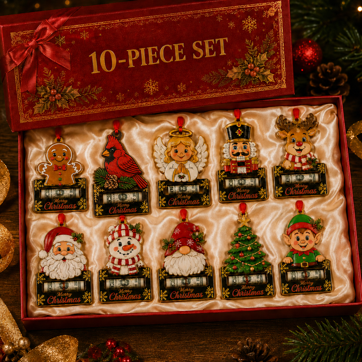 🔥Last 50pcs✨⏰ Limited anniversary edition✨Christmas Cash Holder Ornament