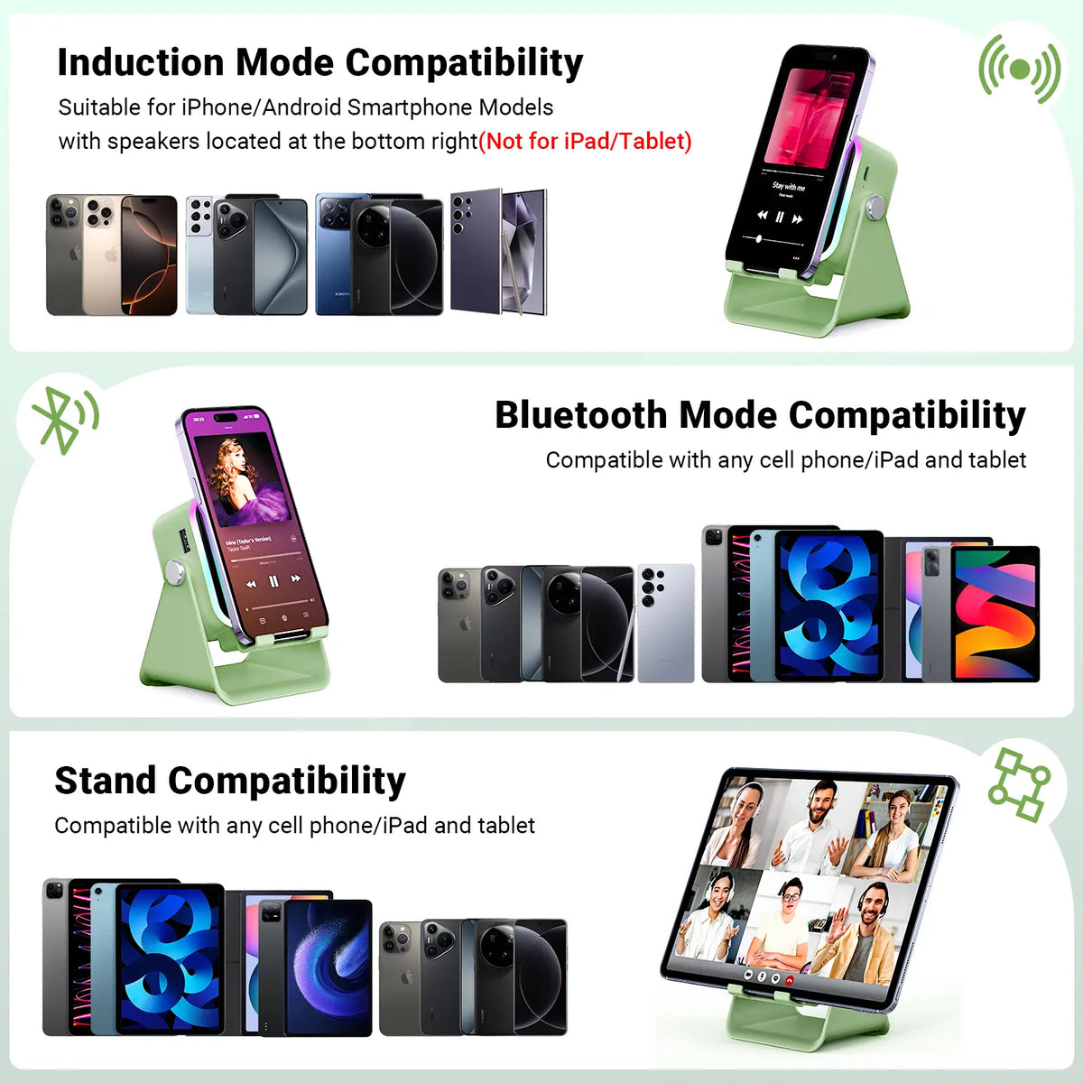 📱PUTARE Wireless Induction Audio Speaker Stand - image 8