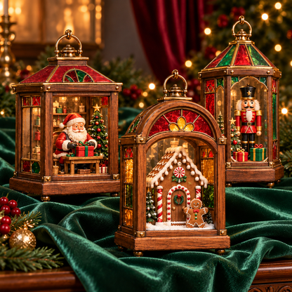 🏮 2026 Christmas Lantern Ornaments – Set of 6 Vintage Holiday Keepsakes