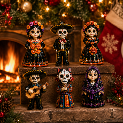 High-quality miniature model✨Day of the Dead Costume Advent Calendar 2026 - 24-Day Festive Countdown, Acrylic Charms Blind Box