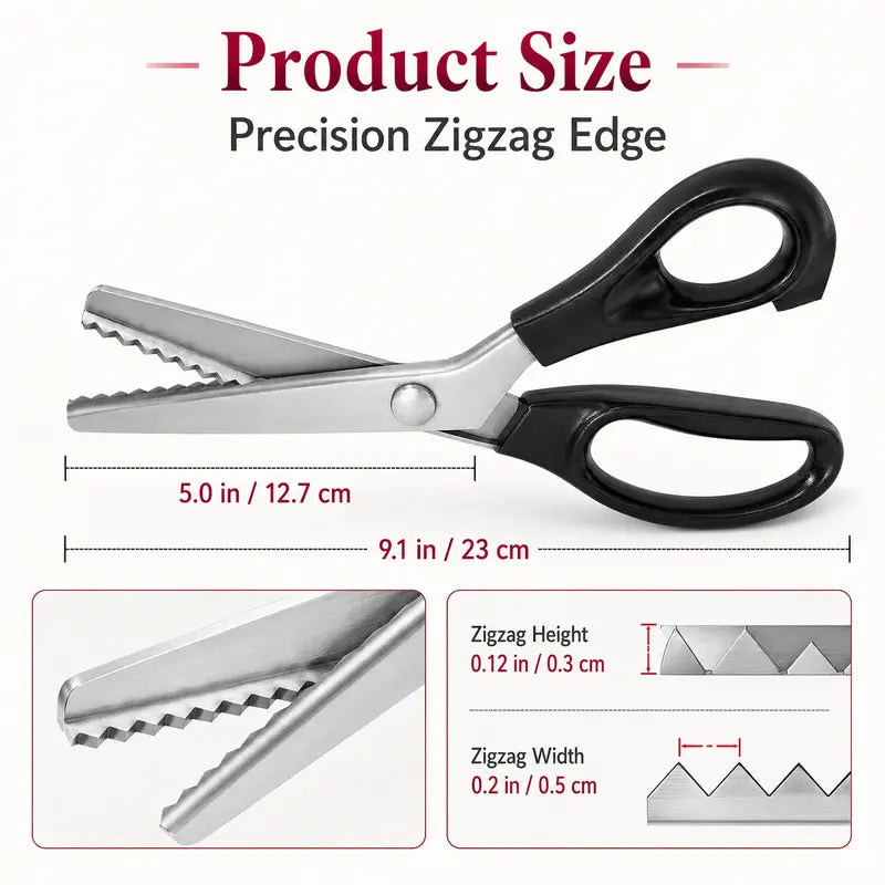 Stainless Steel Zig Zag Scissors with Serrated Teeth - Perfect for DIY Crafts✂️ - image 6